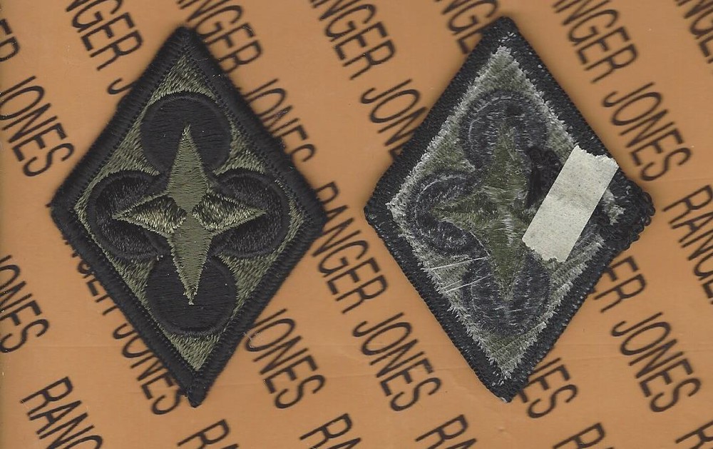 US Army Logistics Center OD Green & Black BDU uniform patch m/e