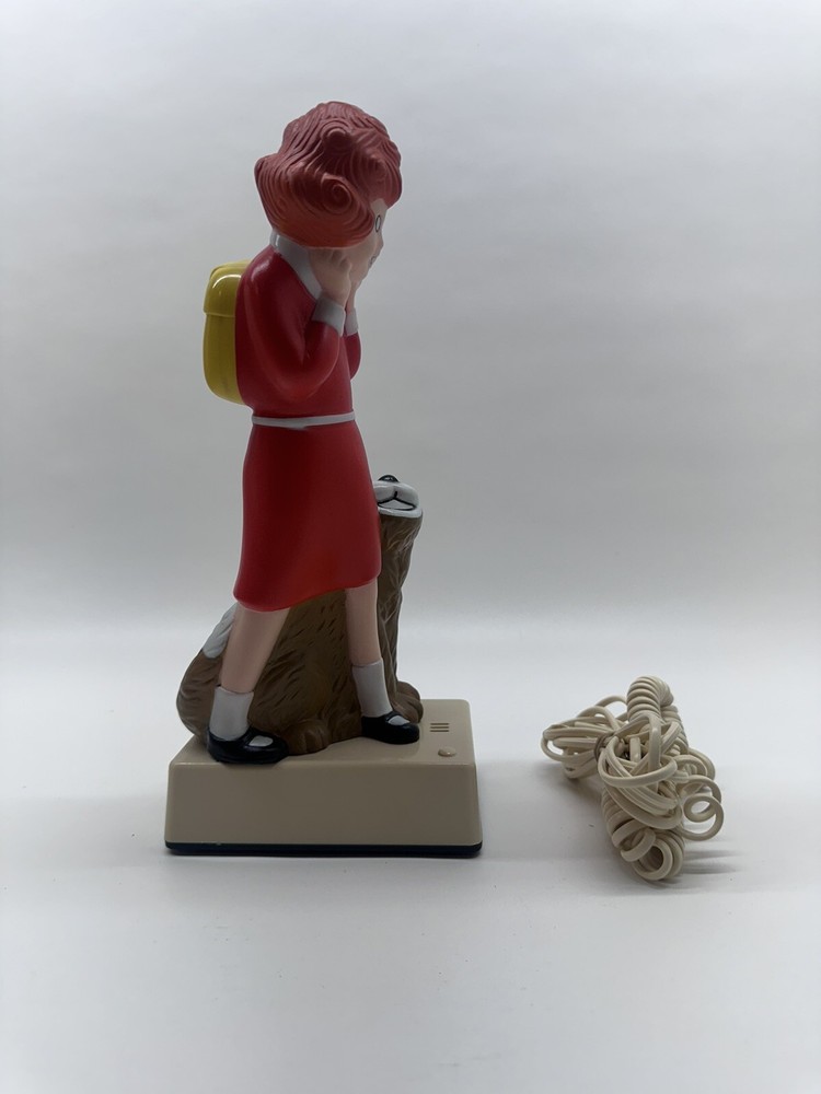 1982 Orphan Annie Telephone Sandy Hand Painted Plastic Com Vu W/ Box UNTESTED
