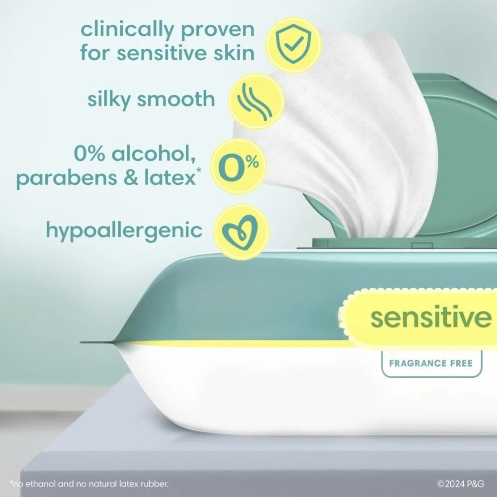 Sensitive Baby Wipes Unscented, 12 Pack, 1008 Total Count