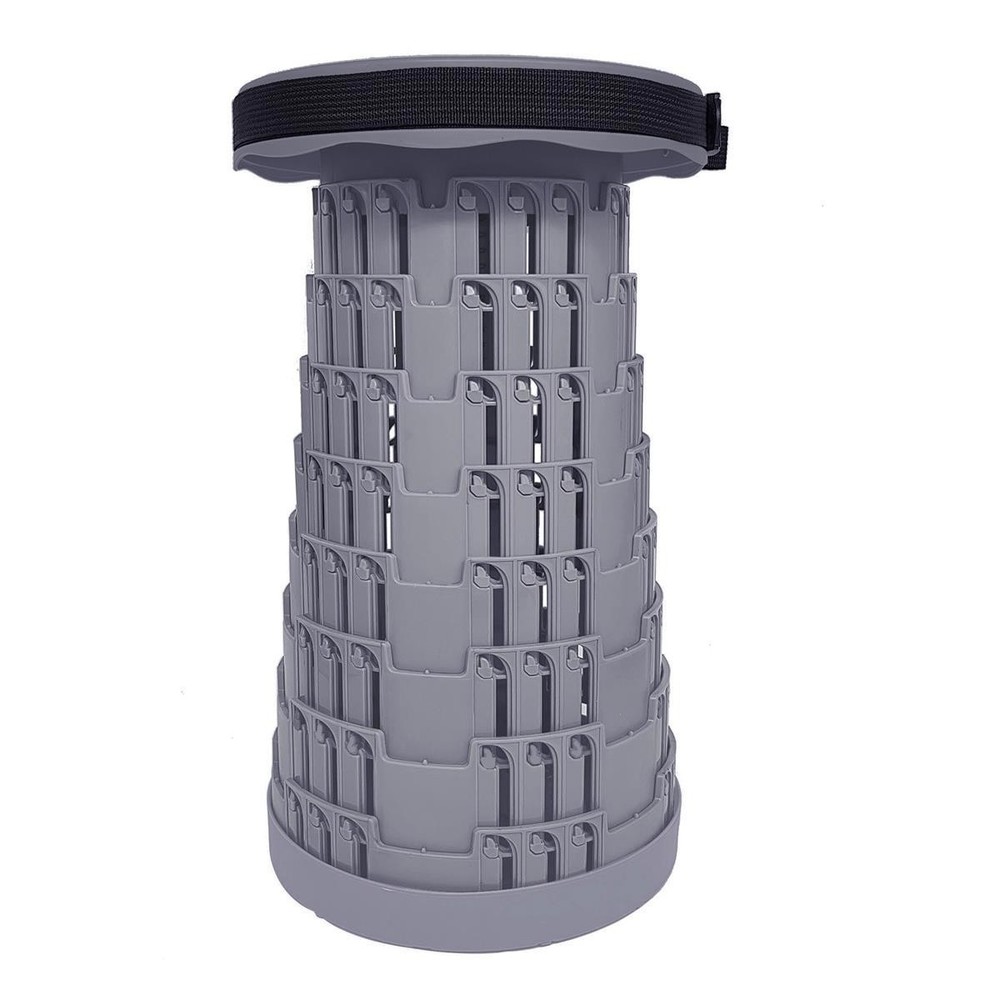 Aries Portable Telescoping Stool/Chair, Solid Gray