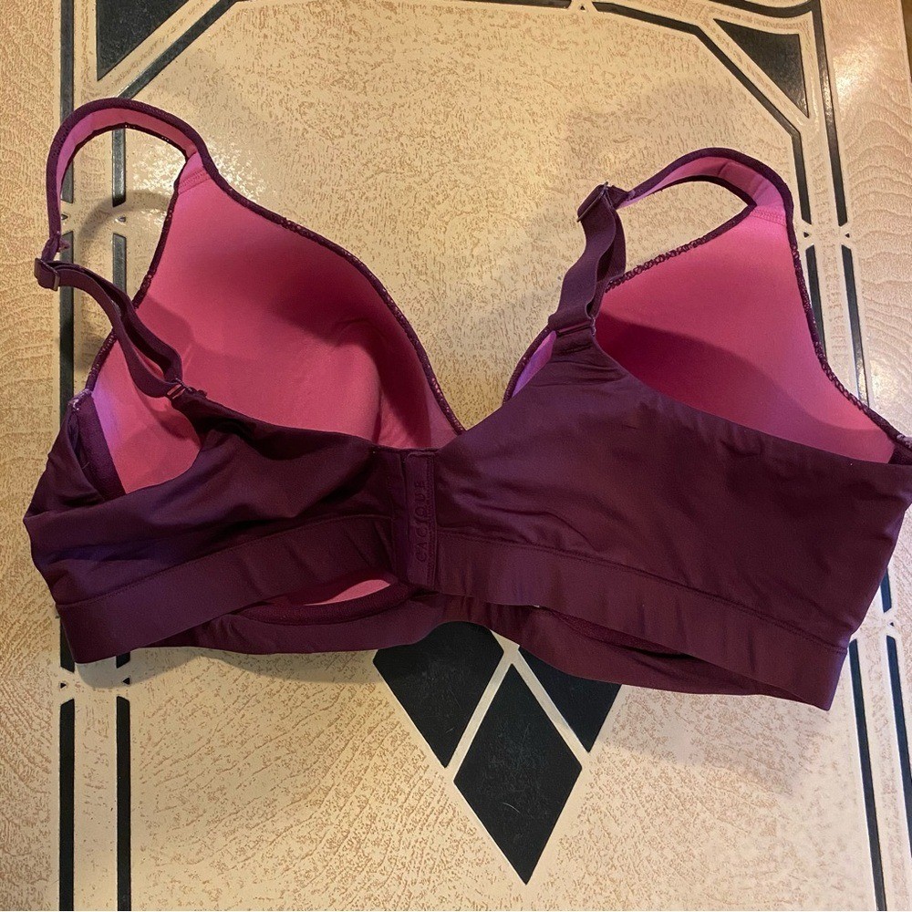 Cacique Floral Lace Bra size 42DDD lightly lined full coverage