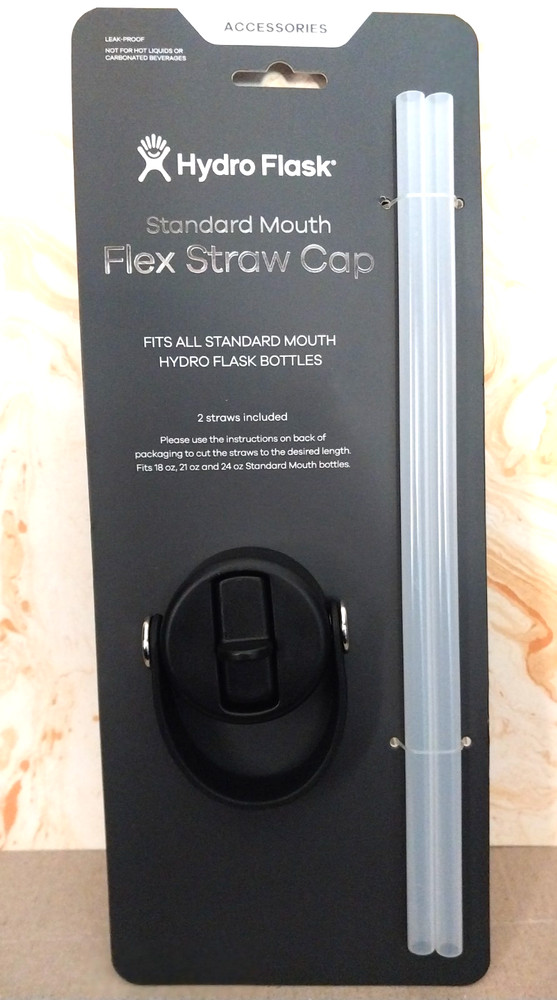 Hydro Flask Standard Mouth Flex Straw Cap & Two Replacement Straws