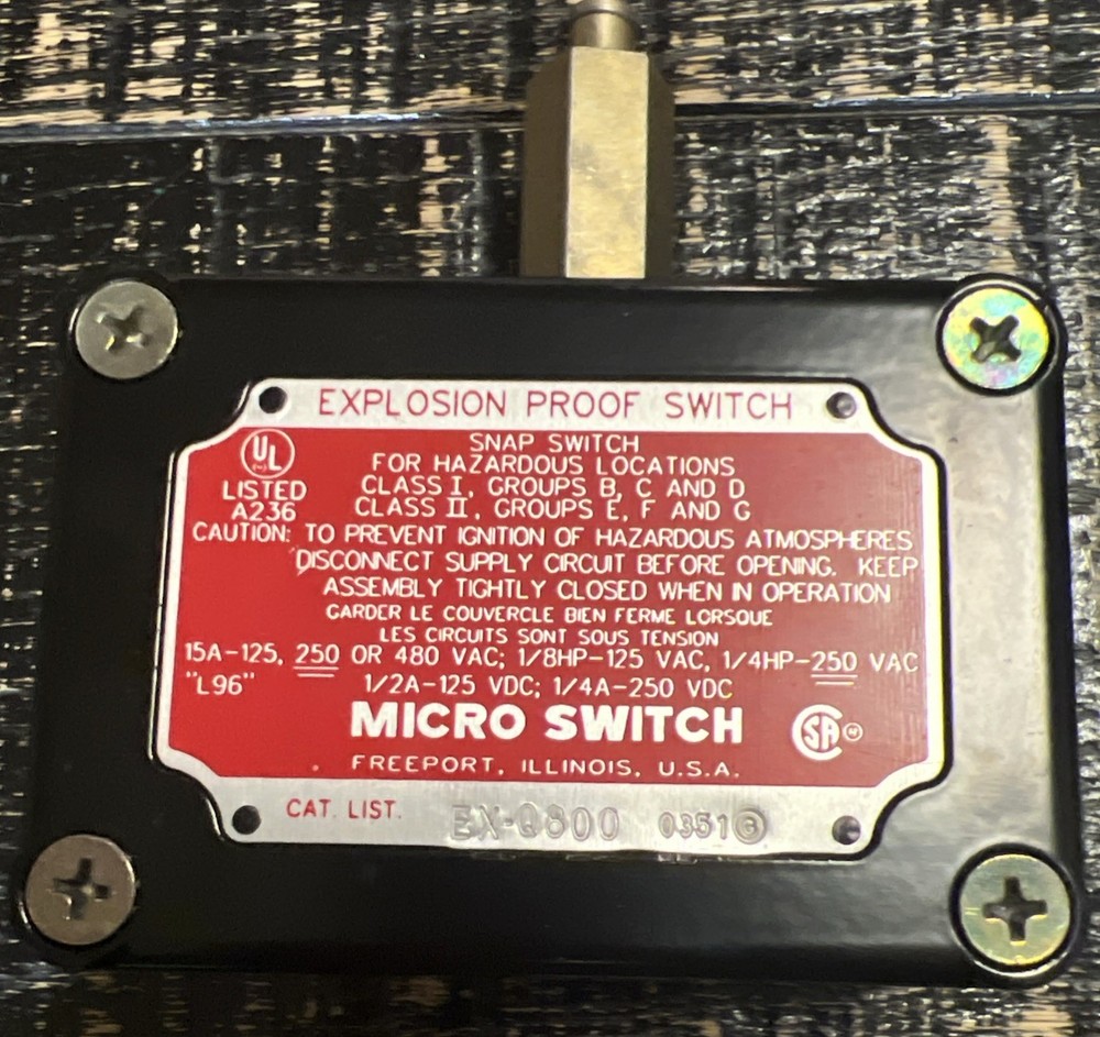 HONEYWELL EX-Q800 MICRO SWITCH EXPLOSION PROOF
