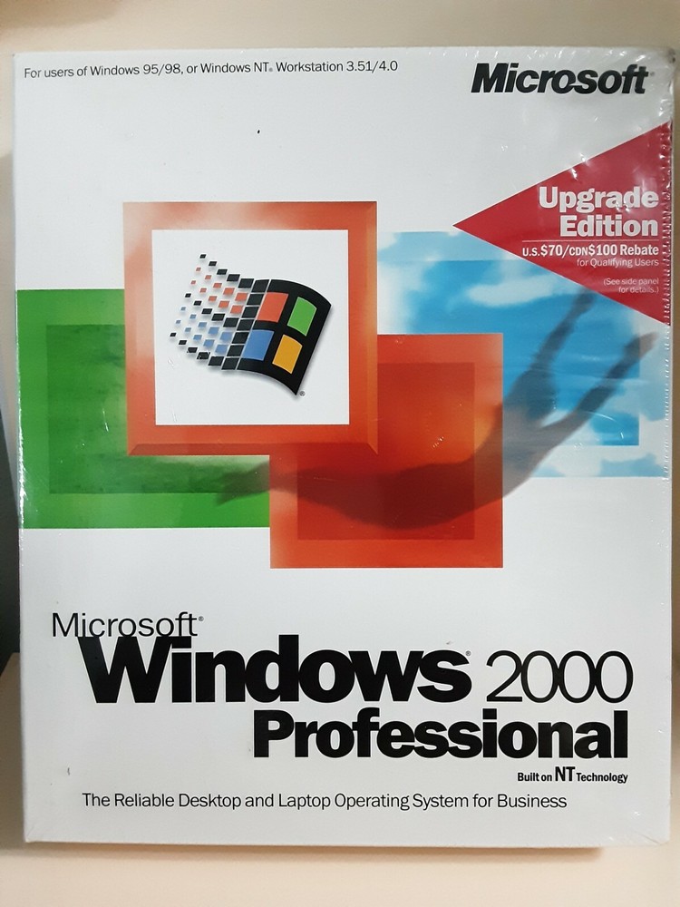 Microsoft Windows 2000 Professional Upgrade Edition _ Retail Box