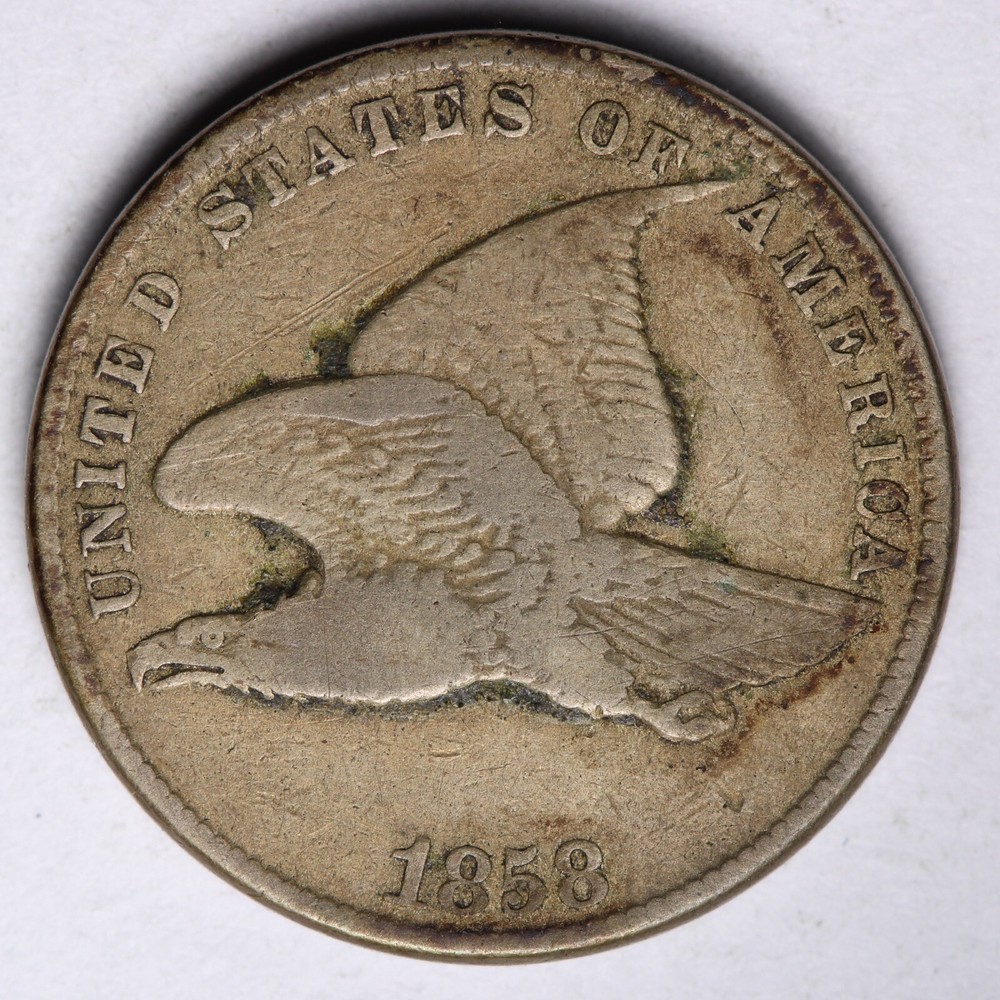 1858 S.L. Flying Eagle Cent Penny CHOICE FINE E105 QNK