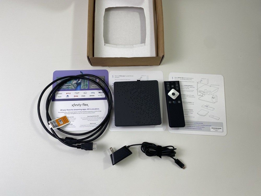 Xfinity Xi6-T Streaming Box + Remote + Power Cable + HDMI cable in Box