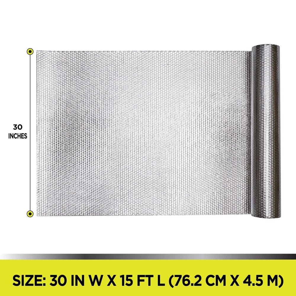 Reflective Insulation UV blocking Shade Roll Single Bubble For Car &RV 30"x15 Ft