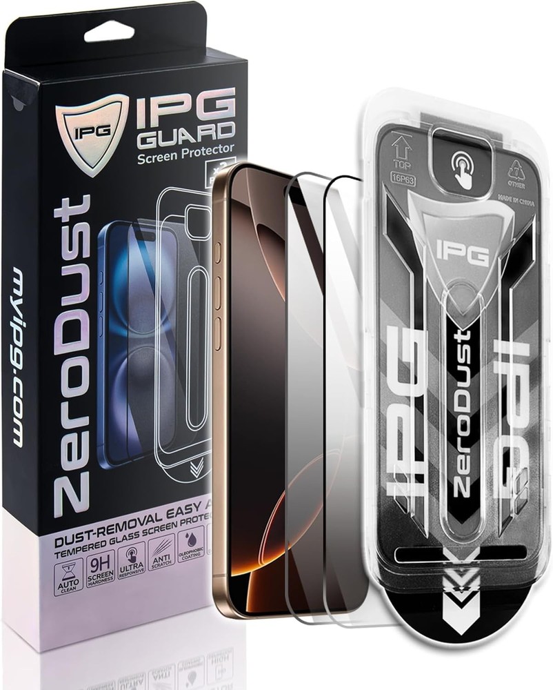 2-Pack Screen Protector for iPhone 16 Pro Max, Bubble-Free, Anti-Fingerprint, 9H