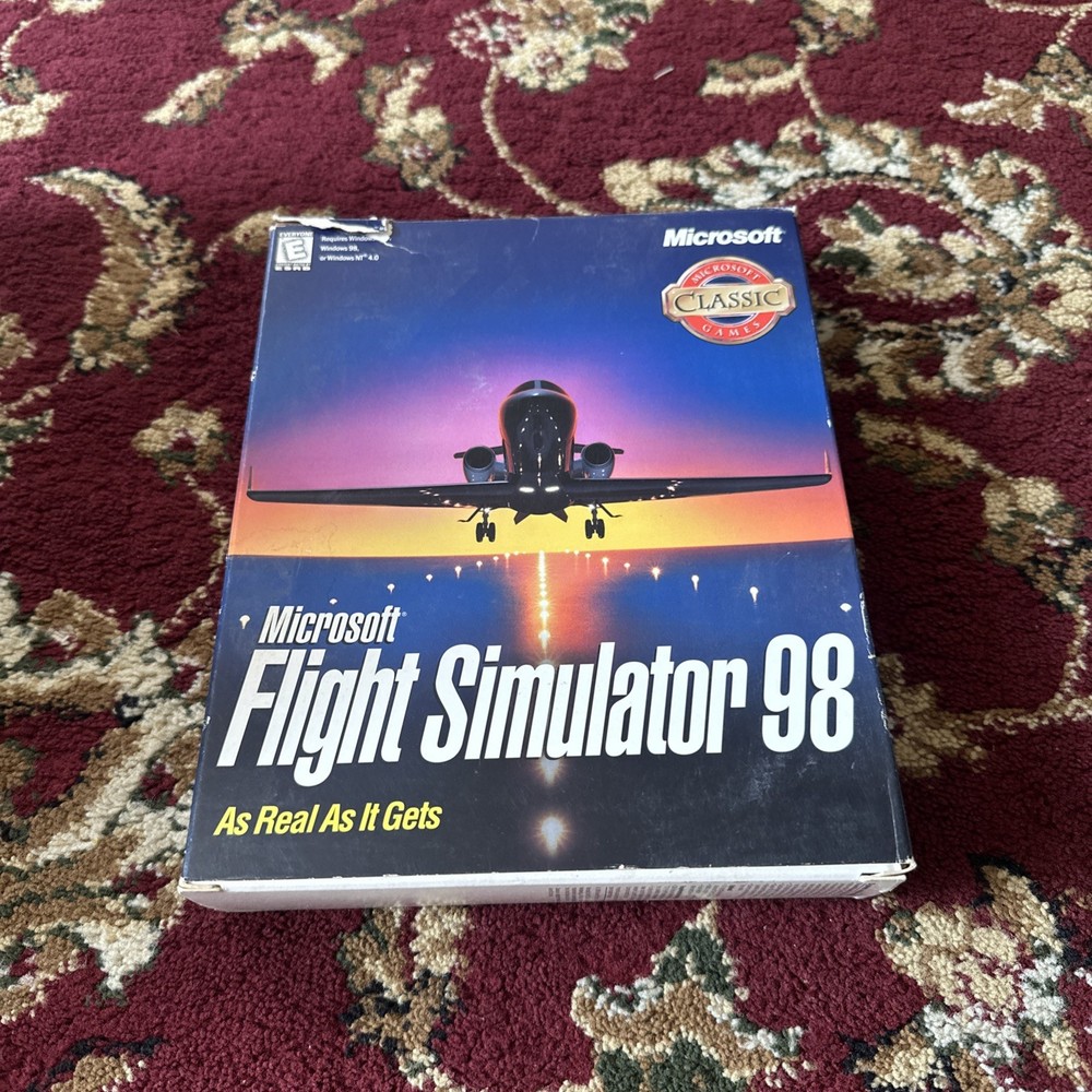 Microsoft Flight Simulator 98 PC CD-ROM + Pilots Handbook + Strategy Guide