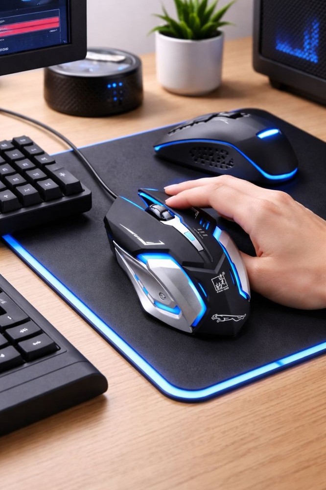 Sanoxy Wired Gaming Mouse Optical LED 1600 DPI 4 Button Black