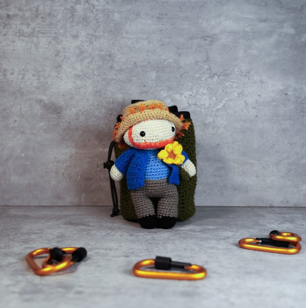 Crocheted Van Gogh – Handmade Chalk Bag for Climbing
