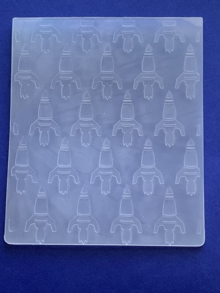 Echo Park Paper ROCKETSHIP Embossing Folder for most Die Cut Machine Rocket Ship