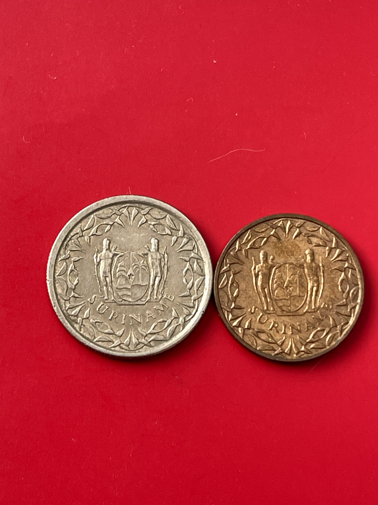 Suriname 1 Cent 1962, 25 Cents 2009