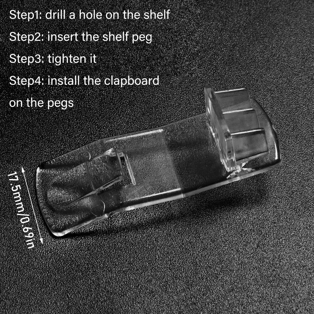 Shelf Support Peg 20PCS Clear Plastic Locking Shelf Support Pin Clips, Cabinet