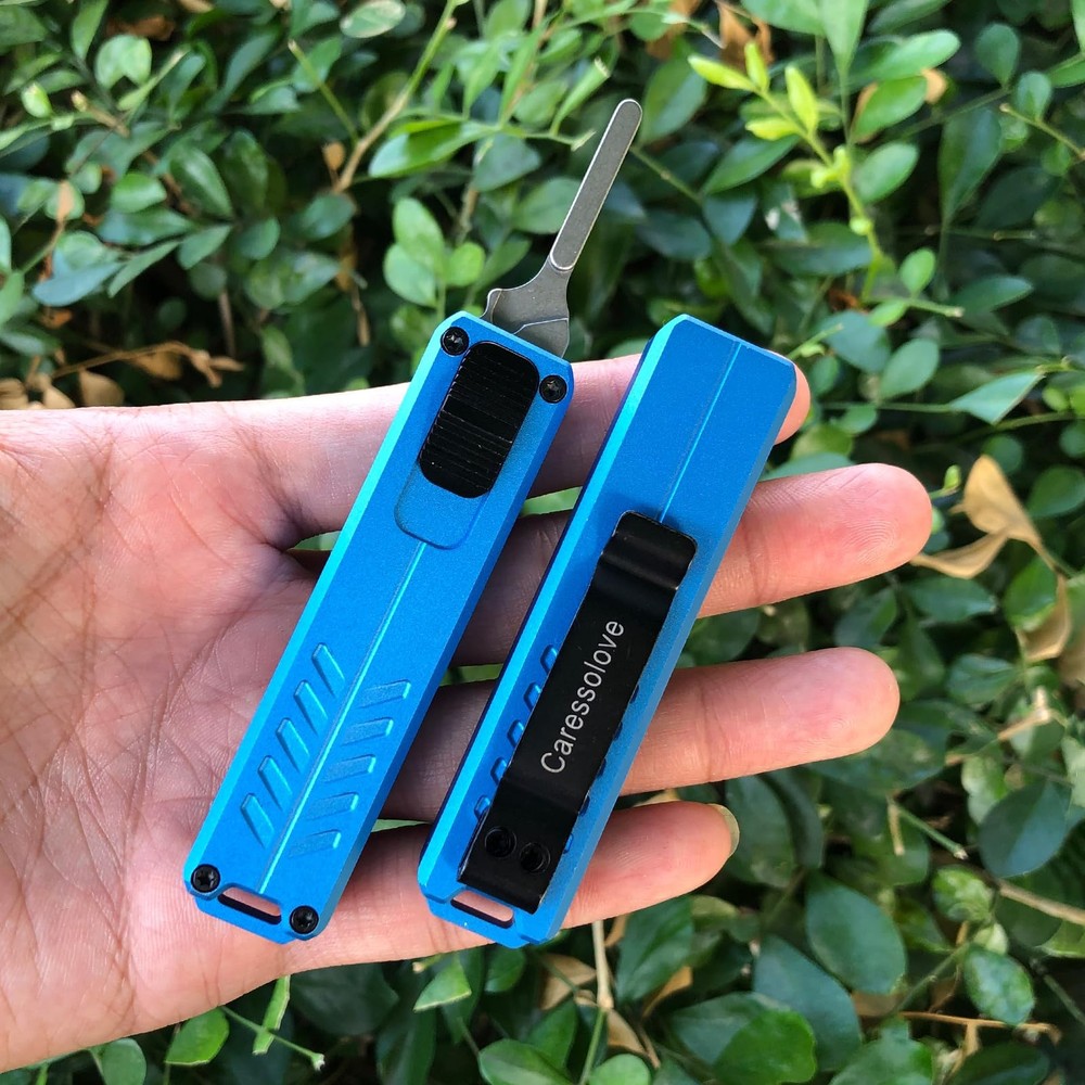 Automatic Utility Knife, Safety Black Box Cutter Retractable, EDC Push Button...