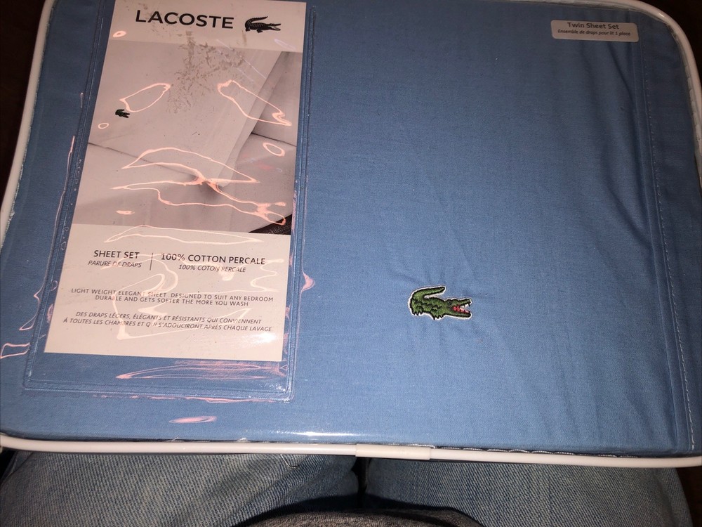 Lacoste Twin Sheets Blue