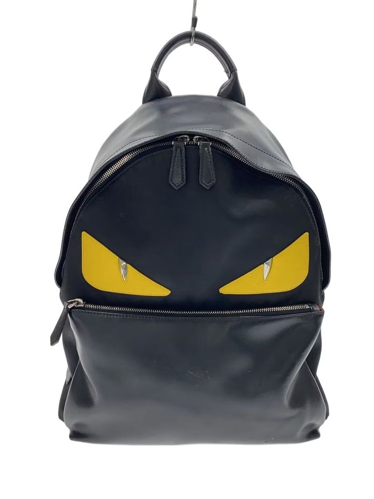 FENDI Backpack Leather Black 7VZ012・O7E Monster from Japan