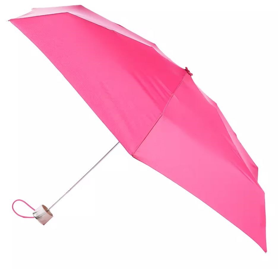 totes Classics Micro Manual Compact Umbrella, Magenta - New!