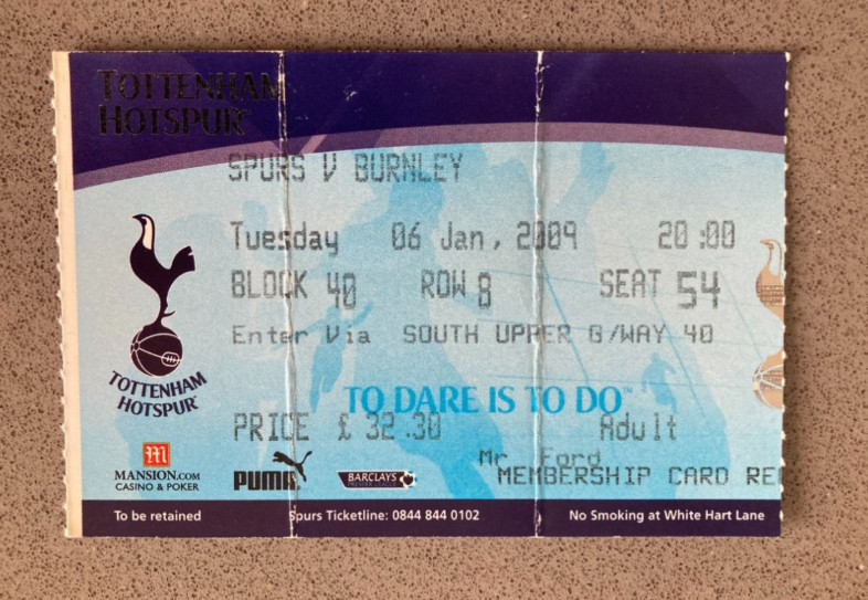 Tottenham Hotspur v Burnley 2008-09