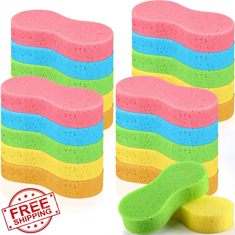 Dandat 20pc Large Car Wash Sponge Multi-purpose Scrubber Mix