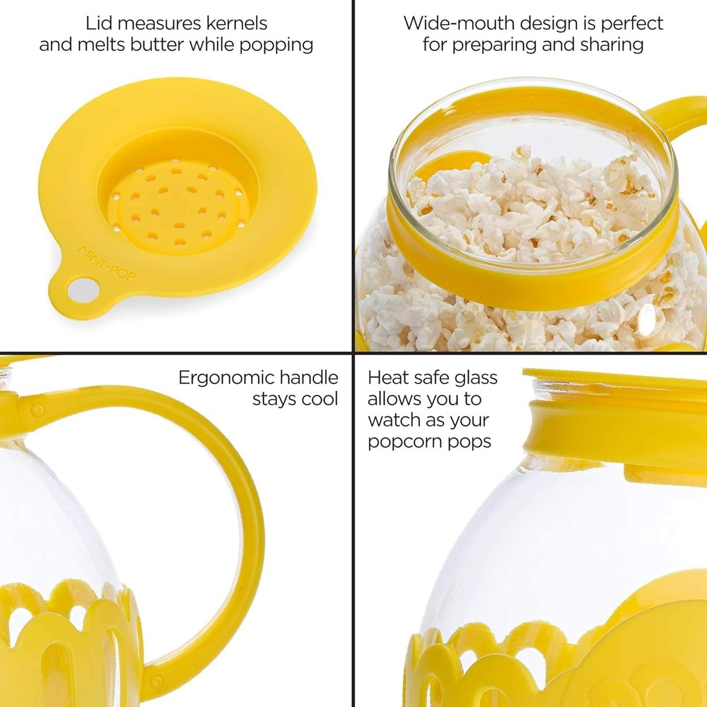 Ecolution Patented Micro-Pop Microwave Popcorn 3-Quart Family Size, Yellow