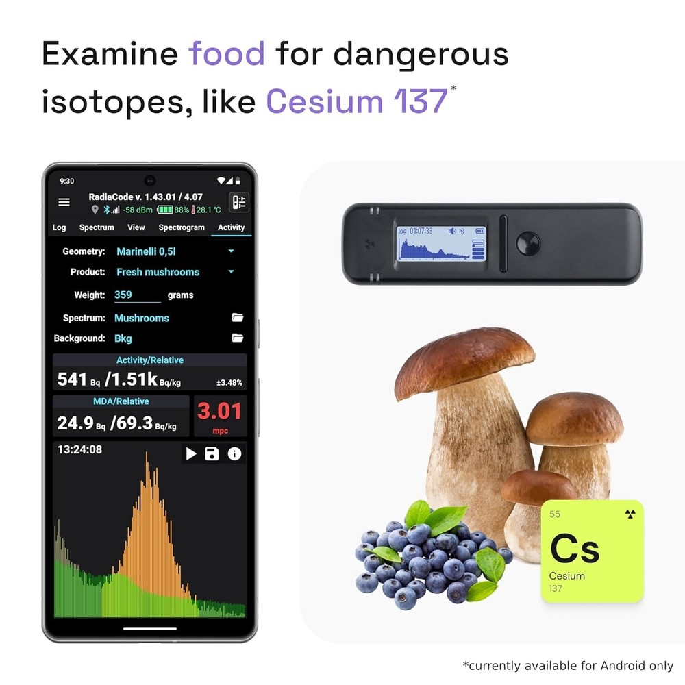 Compact Smart Geiger Counter - Isotope Detection with Real-Time Mapping Features