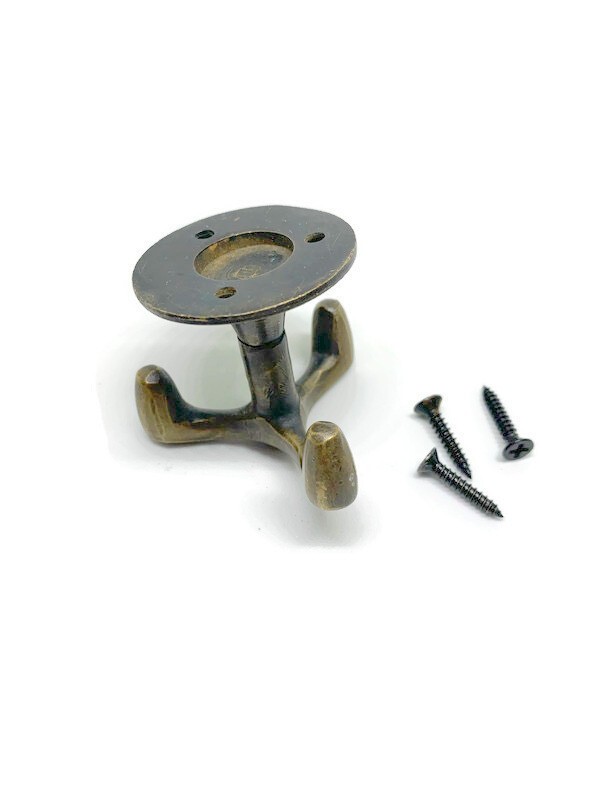 Solid Brass Swivel Hooks Vintage Wardrobe Kitchen Coat Hanger Rotating SPIN