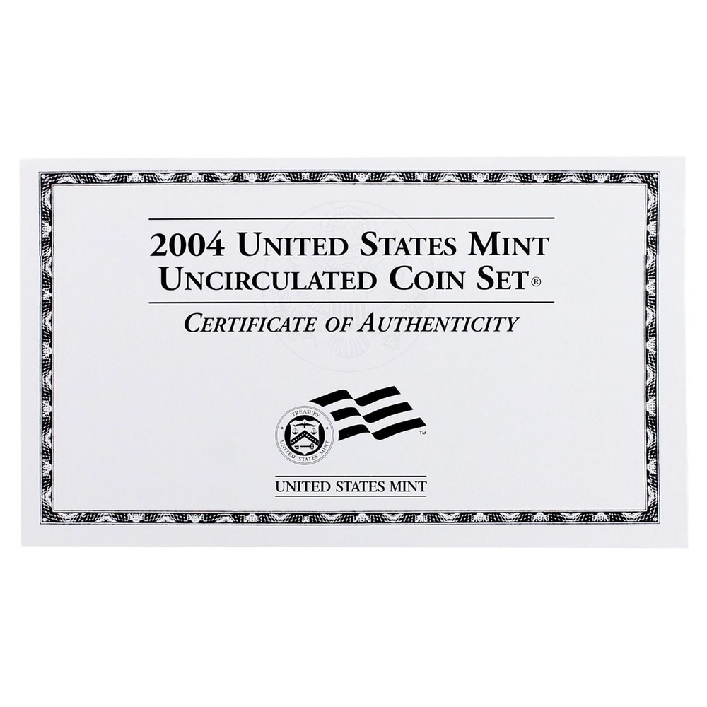 2004 Mint Set Original Envelope 22 BU US Coins