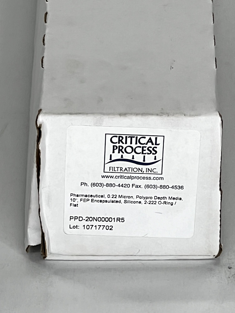 Critical Process Pharmaceutical 0.22 Micron Polypro Depth Media 10" Filter - NEW