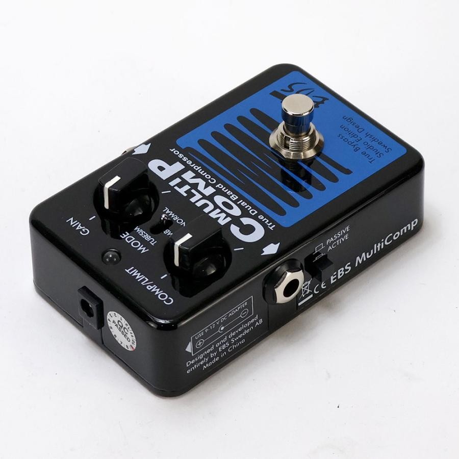 EBS MultiComp Studio Edition Compressor Bass Effect Pedal 2 Knob