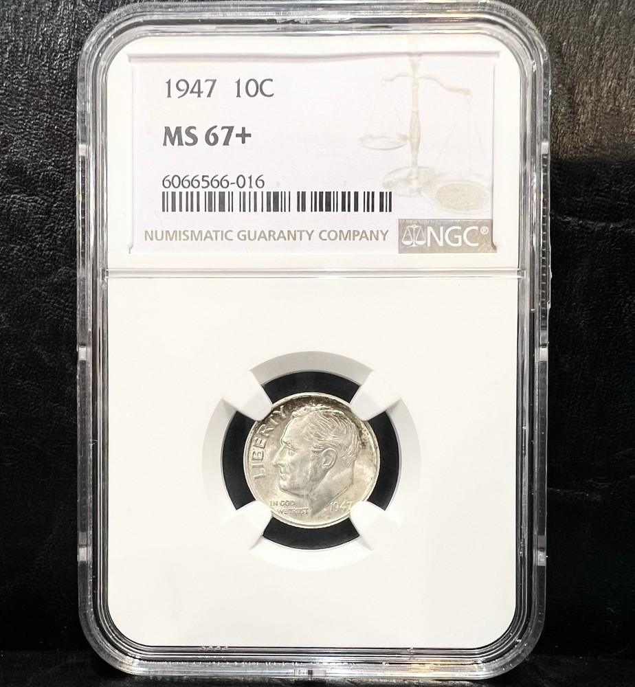 1947 Roosevelt Dime NGC MS67+ plus
