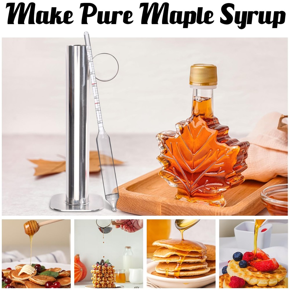 6pcs Maple Syrup Hydrometer Kit,Maple Syrup Density Kit,Stainless Steel Maple...
