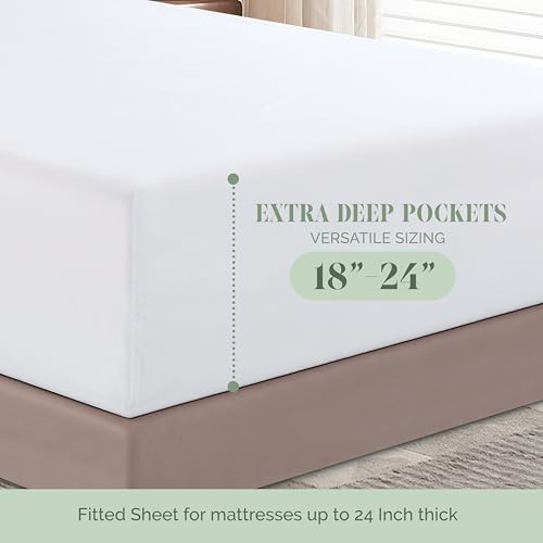 Luxury 1500 Thread Count Microfiber 4-Piece King Sheet Set - Extra Deep Pocket,