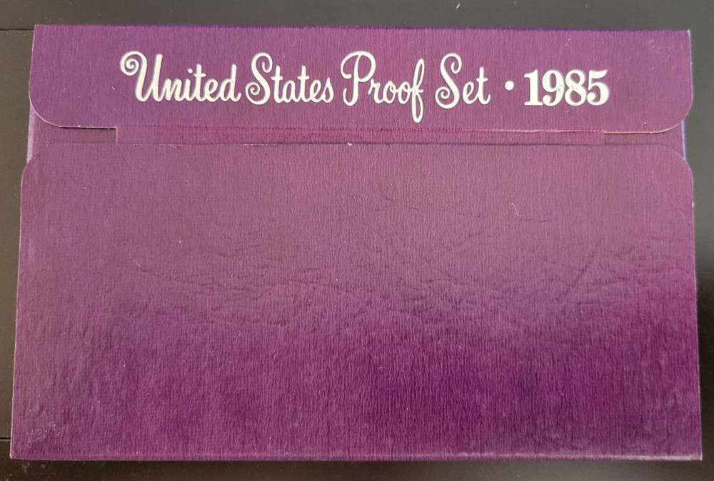 1985 U.S. MINT PROOF SET-5 COINS-ORIGINAL BOX