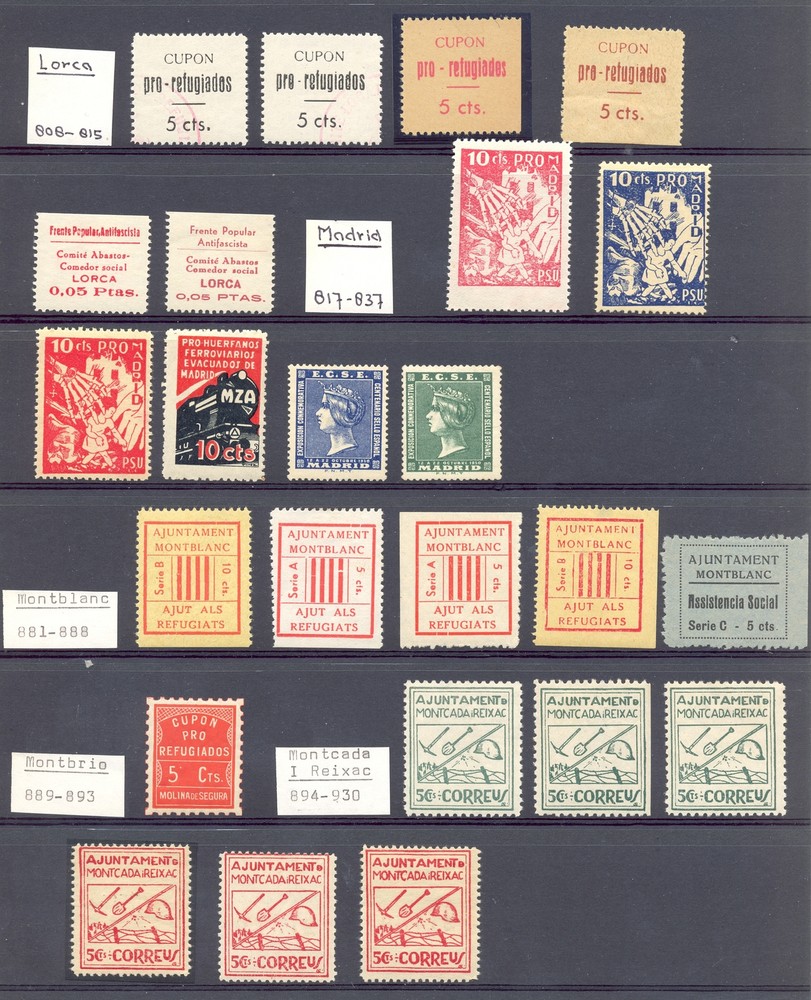 SPAIN -CIVIL WAR-1937 -24 ST .. ( LORCA MONTCADA ) - */** - VF