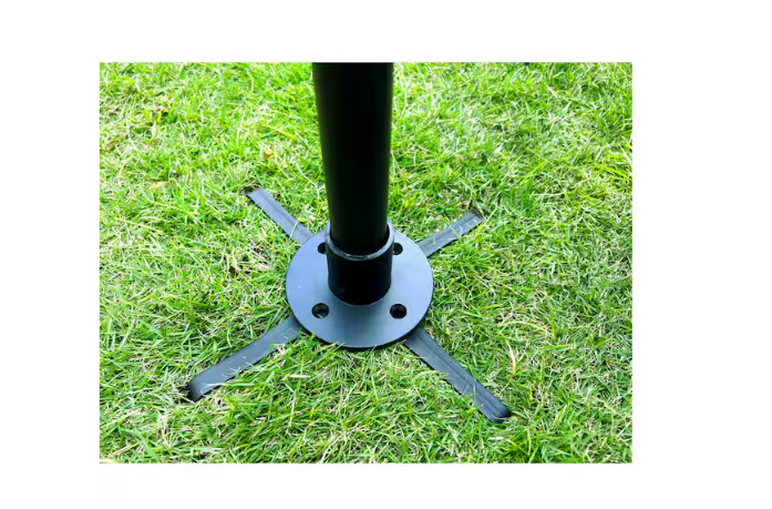 Hampton Bay 9.8 ft. String Light Pole in Black (1-Pack)