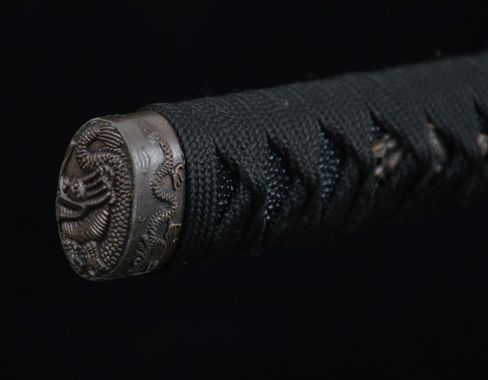 Black Double Edged Ninjato Japanese Samurai Sharp Straight Ninja Practise Sword