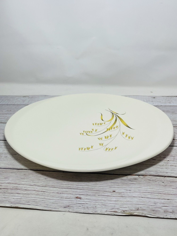 12” X 14” Platter With Gold Leaf Design.