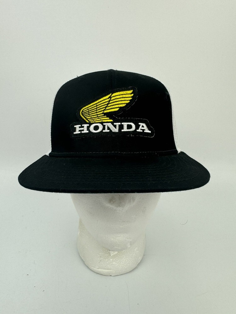 FX Honda Patch Snapback Mesh Trucker Hat Black/ White Adjustable