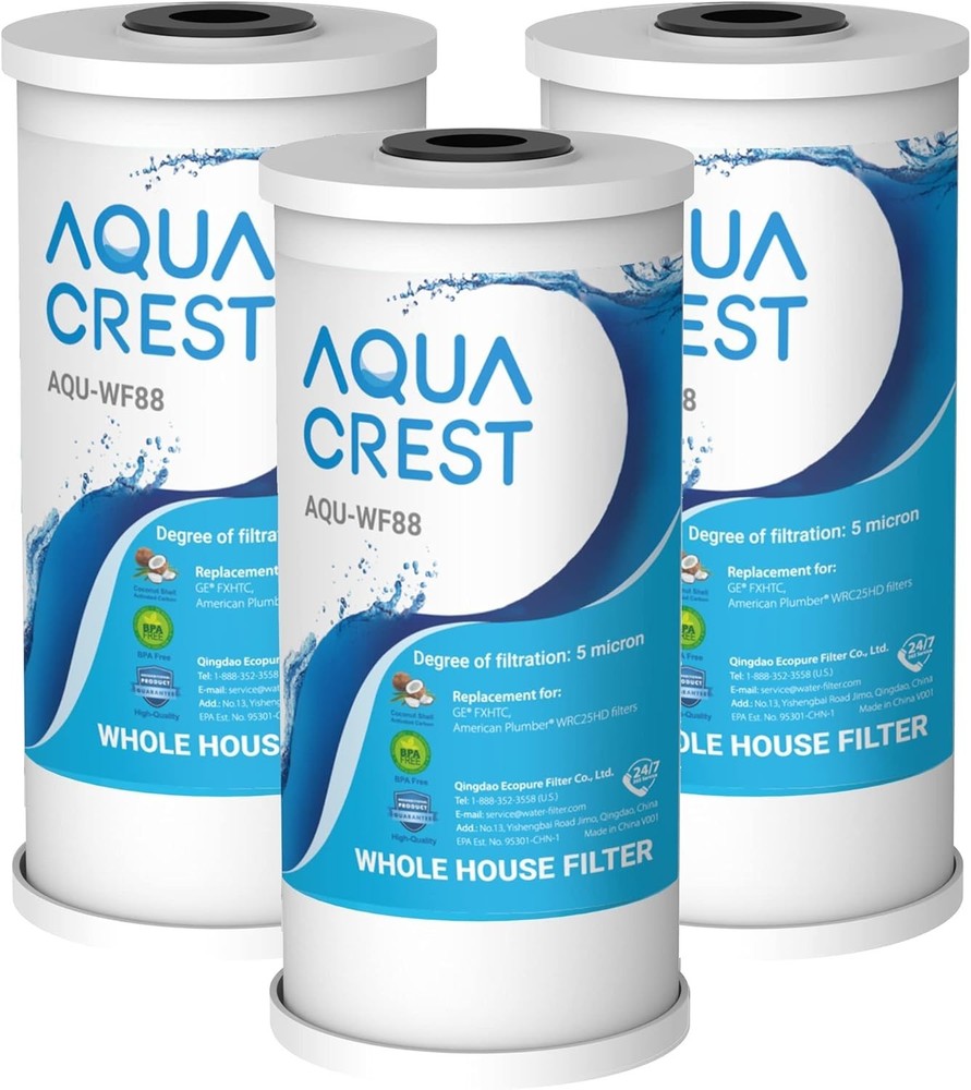 AQUA CREST FXHTC Whole House Water Filter Replacement for GE® FXHTC, GXWH40L(3)