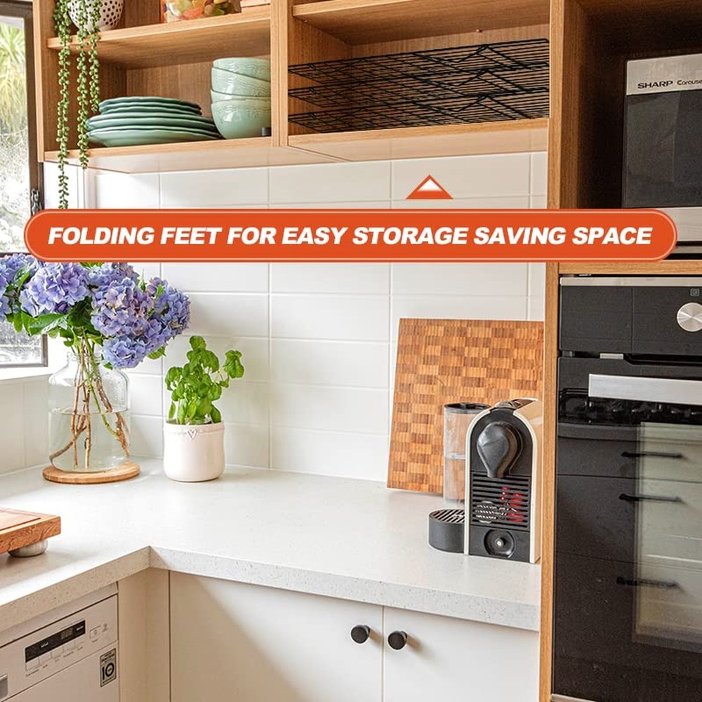 3-Tier Stackable Cooling Racks, Stainless Steel Wire Rack Baking Rack Oven Ra...