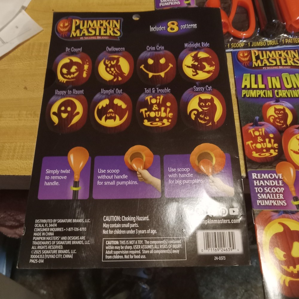 Pumpkin Carving Set 3 New Sealed