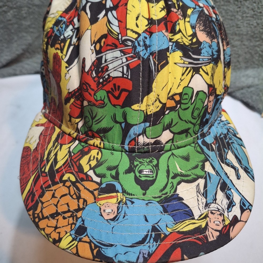 Marvel Comics Character Graphic Fitted Baseball Cap Hat Size Medium 2010
