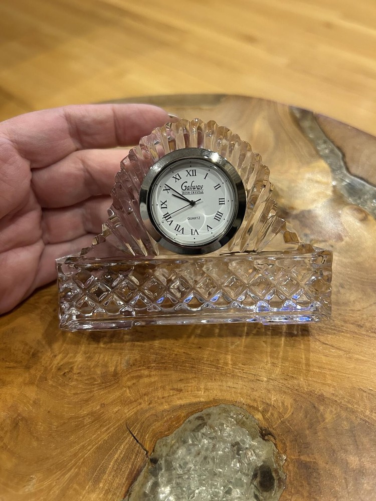 Galway Irish Crystal Quartz Desk Clock