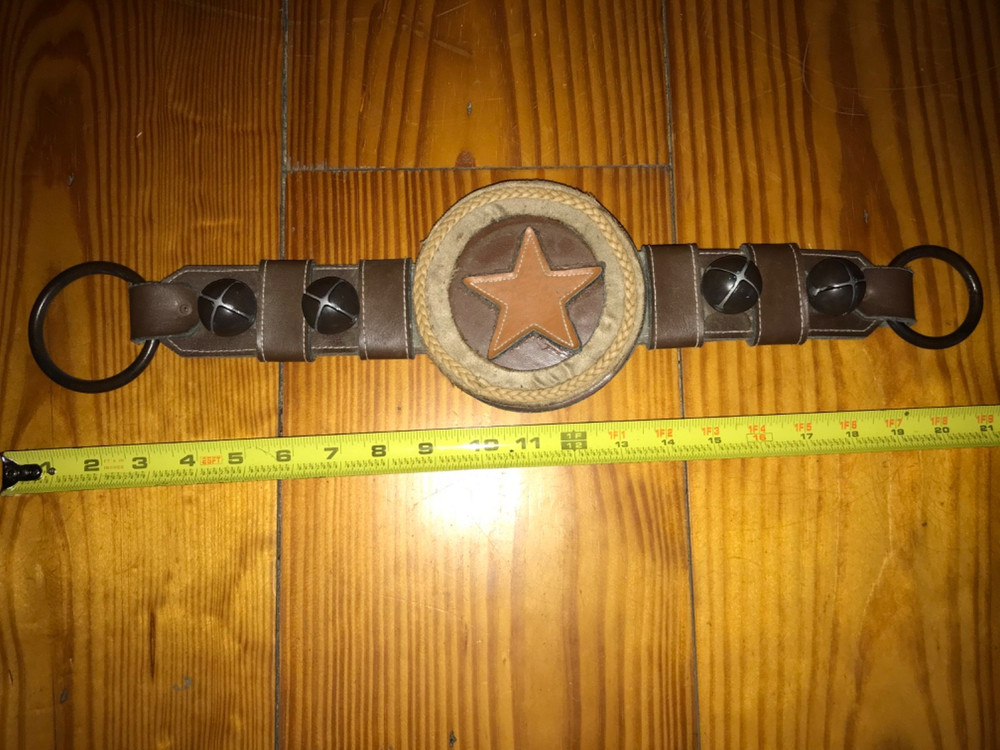 Brown Leather Strap With a Star and 4 Bells