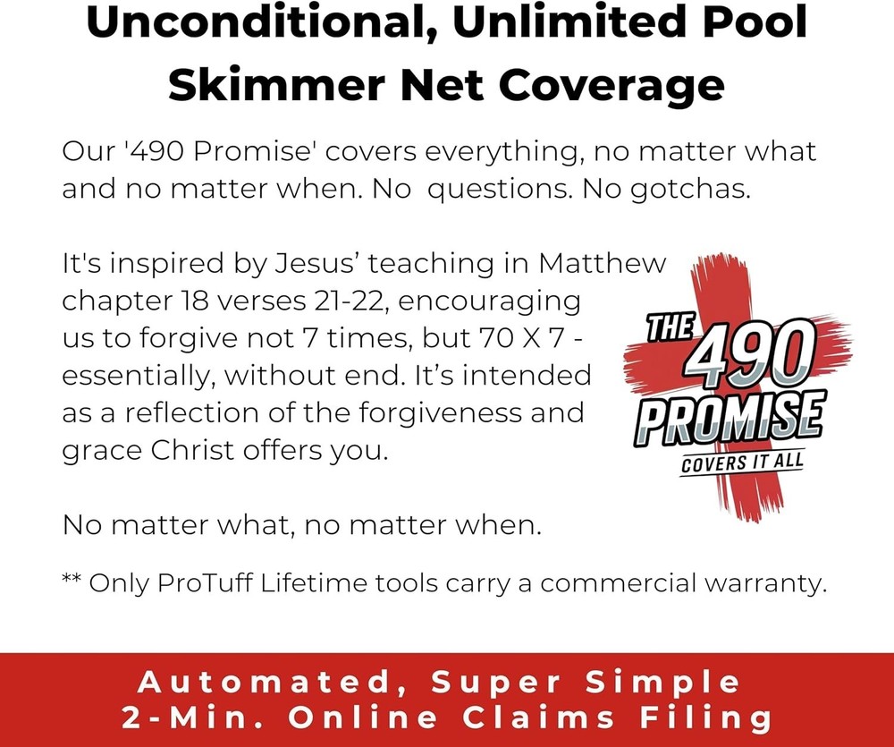 13” ProTuff Pool Skimmer Net with 2- Replacement – Ultimate Cleaning