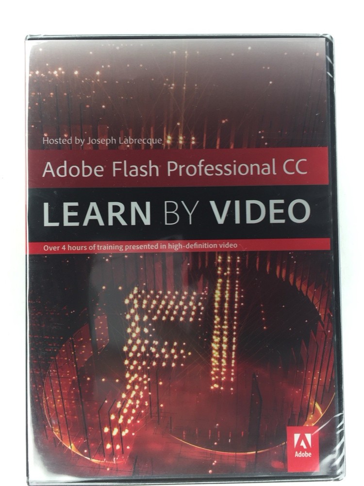 Adobe Flash Professional CC: Learn By Video 2014 PC DVD-ROM Brand New OOP