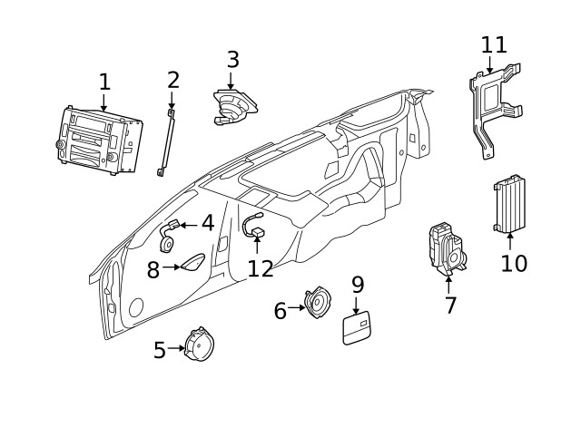 Genuine GM Rear Speaker 25745972