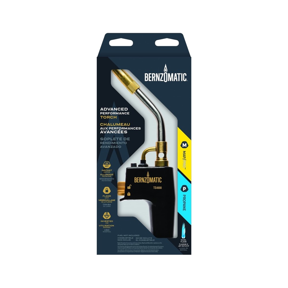 Bernzomatic TS4000 Trigger Start Torch 361524 (TS4000 Torch + 3 Pack Map Pro ...