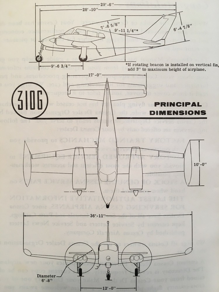 1962 Cessna 310G Owner's Manual